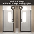 thumbnail image 4 of 28"W x 72" Pivot Shower Door,Half Frame Shower Door,1/4" Transparent Glass,Matte Black Aluminum Frame, 4 of 8