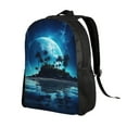 thumbnail image 2 of Honeii Hawaiian Beach Pirate Moon Print Laptop Backpack for Work, College, Travel, Daily Backpacks for Men Women, Sport Rucksack,Computer Bag, 2 of 8