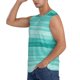 thumbnail image 3 of Fotbe Teal Turquoise Men's Camiseta sin Mangas Estampada para Hombres, Playera Casual para Gimnasio, Entrenamiento, Playa-Large, 3 of 7
