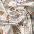 thumbnail image 7 of Ambesonne Dog Print Valance & Curtain, Bones Hearts Animal Faces, 55"x24", Dark Mustard and Pale Pink, 7 of 7