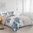 thumbnail image 2 of Duvet Cover Set King Blue Floral Pattern Comforter Cover Elegant Bohemian, 2 of 8