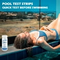 thumbnail image 2 of 6 IN 1 Test Strips Kit for Swimming Pool Water Testing  PH Test Paper   with 2 Pairs of Earplugs 100 Strips, 2 of 8