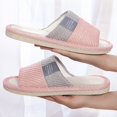 thumbnail image 5 of ZTTD Slippers for Women Memory Foam Indoor Shoes Mens Flip Flops Breathable Open Toe Sandals Comfort House Slippers Pink, 5 of 5
