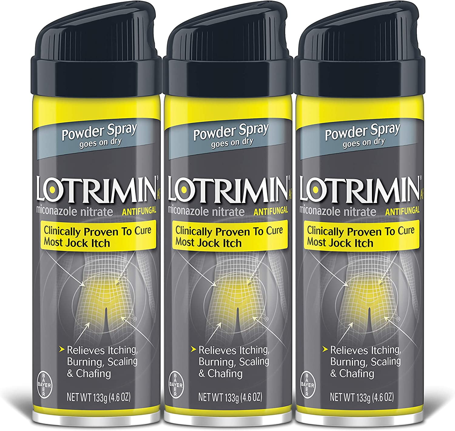 Lotrimin AF Jock Itch Antifungal Powder Spray, Miconazole Nitrate 2