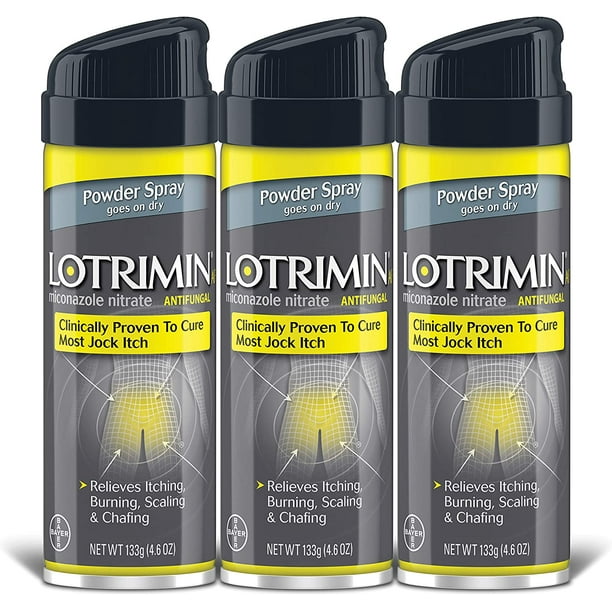 Lotrimin AF Jock Itch Antifungal Powder Spray, Miconazole Nitrate 2