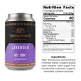 thumbnail image 3 of Spring Branch Kombucha Lavender Kombucha, 12 Pack, 12 fl oz, 3 of 6