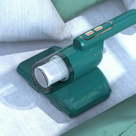 Aspiradora de cama inalámbrica Lisbinx con desodorizante, luz UV-C para ácaros y filtración de 3 etapas para colchones y almohadas.