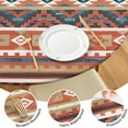 thumbnail image 4 of Boho Red Southwestern Ethnic Pattern Round Fitted Tablecloth with Elastic Edge,Dining Table Cover Waterproof,Outdoor Round Tablecloth for Camping,Dining,Indoor and Outdoor, 4 of 7