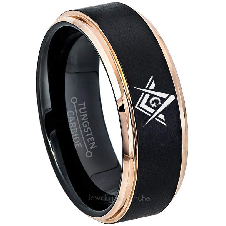 Masonic 2025 tungsten rings