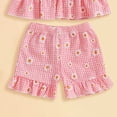 thumbnail image 5 of KPOPLK Toddler Girl Clothes Summer Baby Girl Cute Sleeveless Tank Tops with Bow and Ruffled Shorts 2Pcs Outfits Set(2-3 Years,Light Pink), 5 of 5