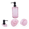thumbnail image 5 of Unique Bargains 1 Pc Elegant Twill Pattern Soap Pump Dispenser for Bathroom 16.9oz Pink Black, 5 of 6