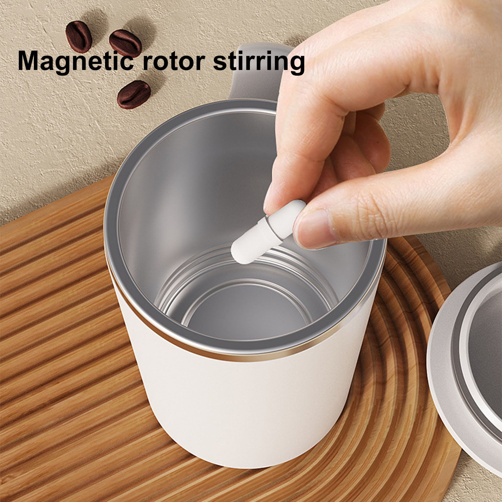 400ml Coffee Stirrer Double Click Control Protein Powder Coffee Auto  Magnetic Cup Daily Use