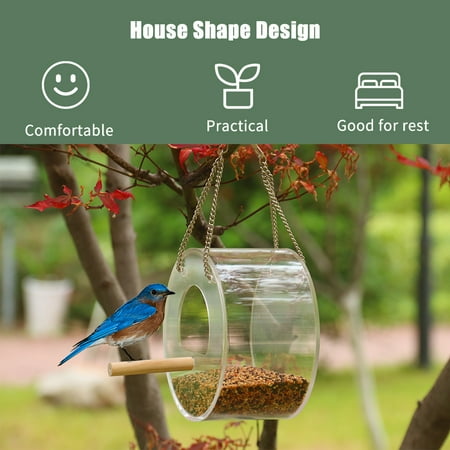 Bird Feeder Hanging Parrot Food Feeder Bird Feed Box Outdoor