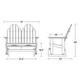 thumbnail image 4 of Wildridge Classic Adirondack Glider, Tudor Brown - Outdoor Weather Resistant Recycled HDPE Glider for Porch, Patio, Deck, 4 of 4