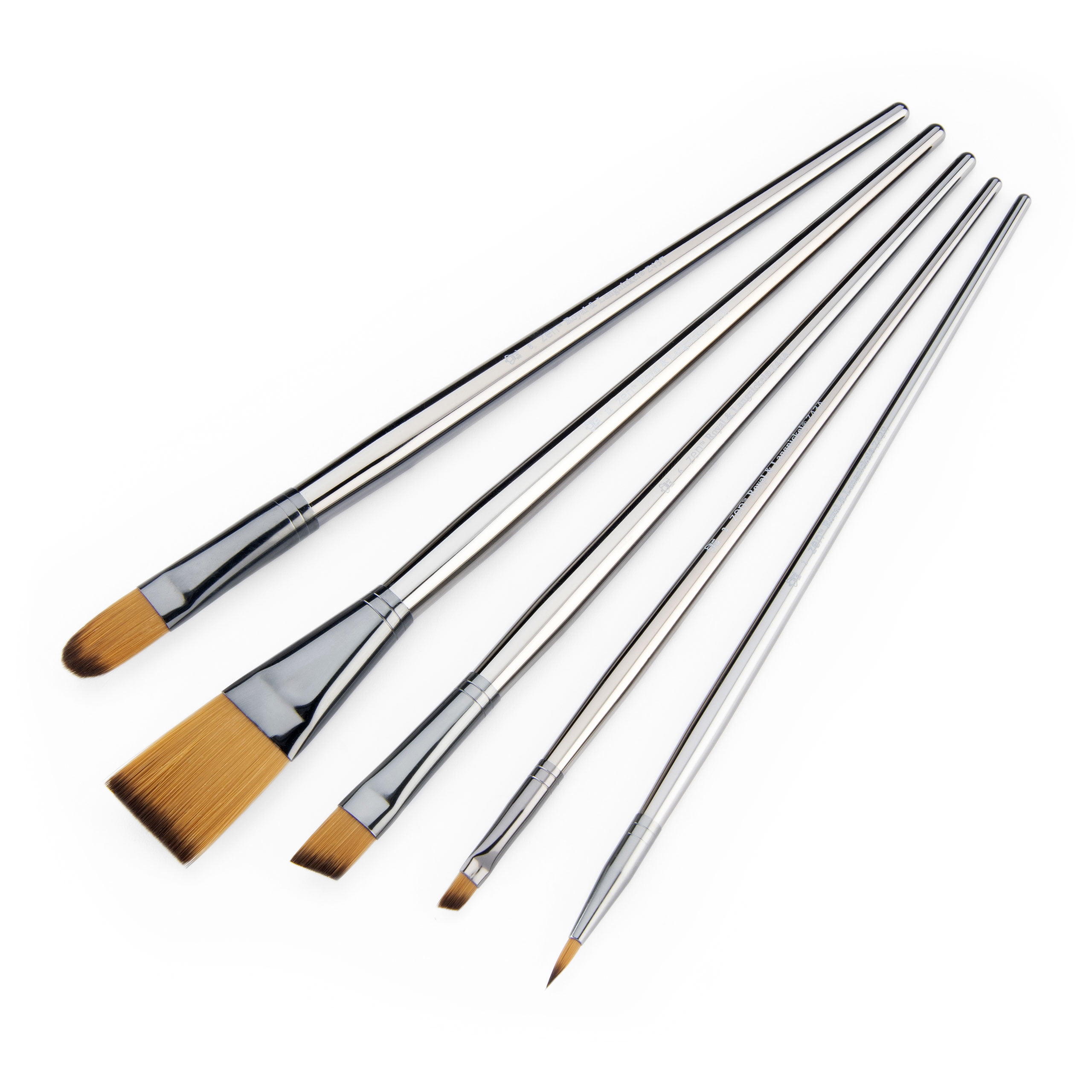 Royal & Langnickel - ZEN 43 Series 5pc Multi Media Artist Paint Brush Pack  - Flat Variety 