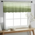thumbnail image 2 of Sage Green Ombre Valance Curtains for Kitchen/Living Room/Bathroom/Bedroom Window, Rod Pocket Small Topper Half Short Window Curtains Voile Sheer Scarf, Modern Abstract Art Ocean Oil Painting 42"x18", 2 of 8