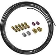 4LIFETIMELINES -  PVF-Coated Steel Brake, Fuel, Transmission Line Tubing Coil and Fitting Kit, 3/16 x 25 ft