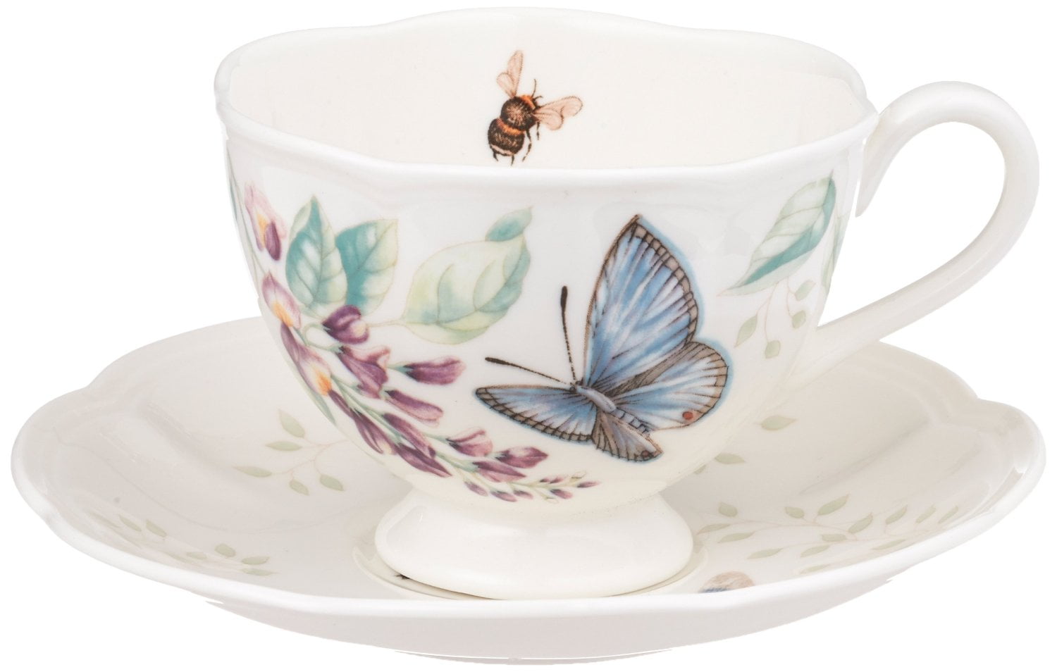 Lenox Butterfly Meadow Blue Butterfly Cup and Saucer Set