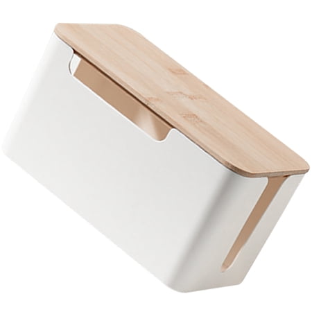 Raindrops Charging Cord Organizer Box Cable Organizer White 1Set 9.3x4.9in