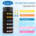 thumbnail image 2 of 6 in 1 Aquarium Test Strips Fast & Accurate Water Quality Testing Strips for Freshwater Saltwater,Pond Fish Tank Test Strips for PH,Carbonate,Hardness,Residual Chlorine,Nitrate,Nitrite 50pcs, 2 of 5