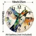 thumbnail image 3 of Chilfamy Hummingbird Wooden Wall Clock Battery Operated Decor 10x10in, 3 of 8