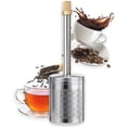 thumbnail image 2 of Push-On Coffee Filter Reusable Stainless Steel Coffee and Tea Pot Filter Portable Home Coffee Brewer Tea Maker Espresso Infuser (Medium), 2 of 7