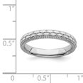 thumbnail image 5 of Stackable Expressions Sterling Silver  Rhodium-plated Patterned Ring, 5 of 5