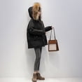 thumbnail image 4 of Chaqueta larga de algodón acolchada para mujer, chaqueta de pan holgada hasta la rodilla, ropa de abrigo larga y nicho, 4 of 6