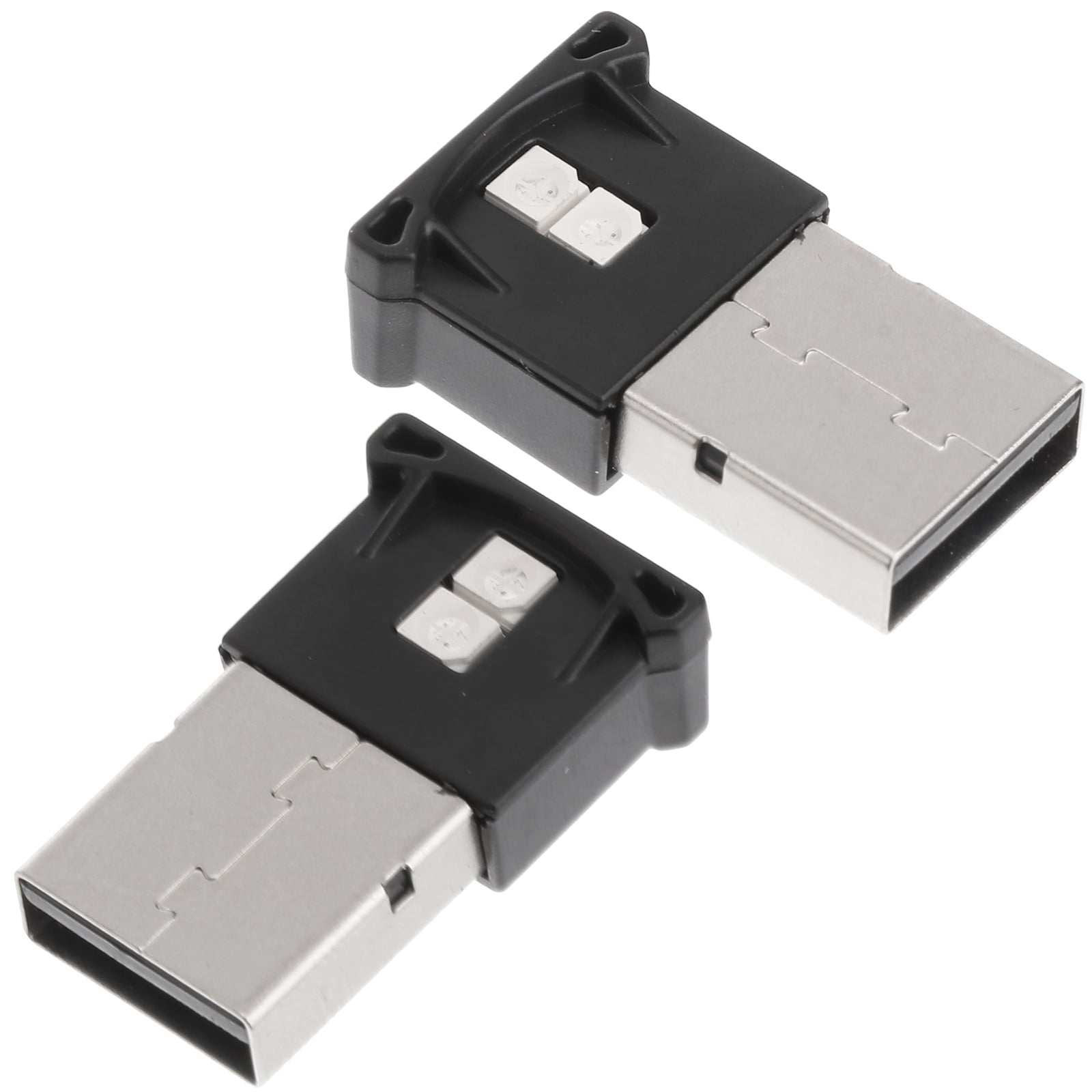 COMPUKAS 2Pcs Black USB LED Light for Vehicle with Rgb Atmosphere Light and One Sided Night Illumination