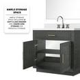 thumbnail image 3 of 36 In. W X 22 D Black Oak Vanity With Quartz Top, Faucet & 34 Mirror - Streamlined Setup Bath D, Countertop, Convenient, 3 of 6