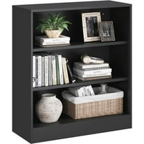 IRONMIX BlackShort Bookshelf for Classroom, 3-Tier Metal Bookshcase, Small Bookcase for Small Places, Open Bookshelf with Adjustable Shelves, Cabint Display Case for Home Office, Library, Living Room