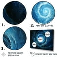 thumbnail image 3 of Designart "Swirling Blue Wave Spiral V" Abstract Spirals Wall Decor, 3 of 7