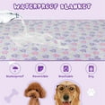 thumbnail image 4 of Waterproof Dog Blankets, 2 Pack Washable Dog Blankets for Bed Couch Sofa Protector Fleece Flannel Puppy Blanket Soft Plush Reversible Throw Blanket for Small Dogs Puppy Cat 23"×16"(Purple+Pink), 4 of 7
