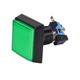 thumbnail image 1 of Botón de empuje para juegos 50x50 cuadrado 12V interruptor de botón iluminado LED con microswitch para arcade video verde 1 pieza, 1 of 5