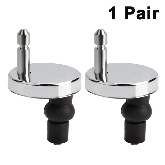 Whataatahia 1 par de bisagras para asiento de inodoro, fijaciones de bisagra para asiento de inodoro, parte de fijación del asiento de inodoro, fijación superior, perno de fijación universal, hebilla