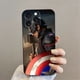 thumbnail image 3 of Marvel America capitán Cool para Apple iPhone 16 15 14 13 12 11 XS XR X Pro Max Plus Mini Funda negra para teléfono, 3 of 5