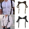 thumbnail image 2 of Apooke PU Leathers Suspenders for Men, Vintage Men Harness Punk Apparels Strap Chest Shoulder Belt Accessories, 2 of 21