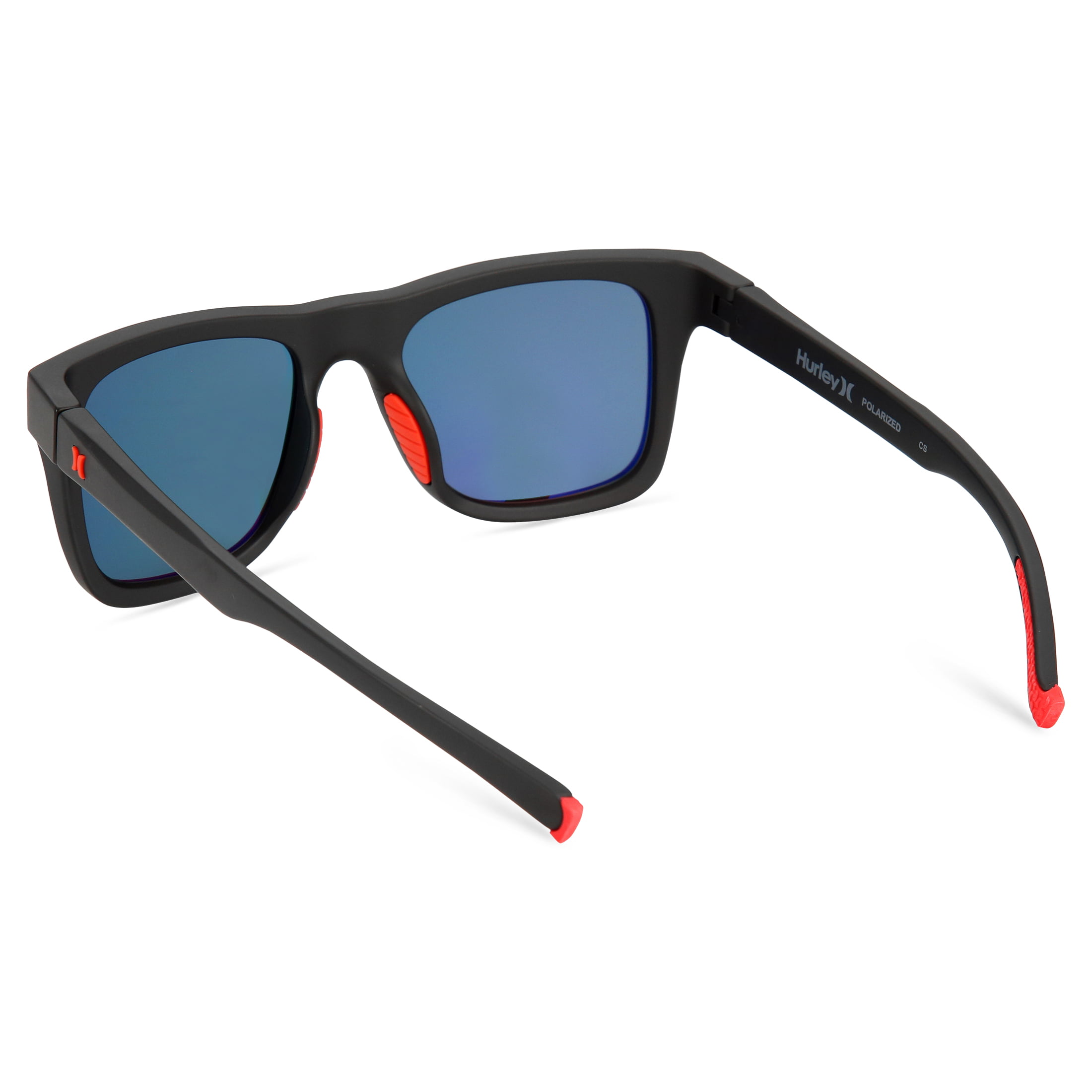 Hurley Men's Rx'able Sport Polarized Sunglasses, HSM3000P Sunrise,  Black/Red, 53-20-140, with Case