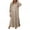 Khaki, variant on Summer Dresses For Women 2024 Women Cotton And Linen Shirt Dress Casual Loose Solid Color Dresses Womens Dresses(White,XL)
