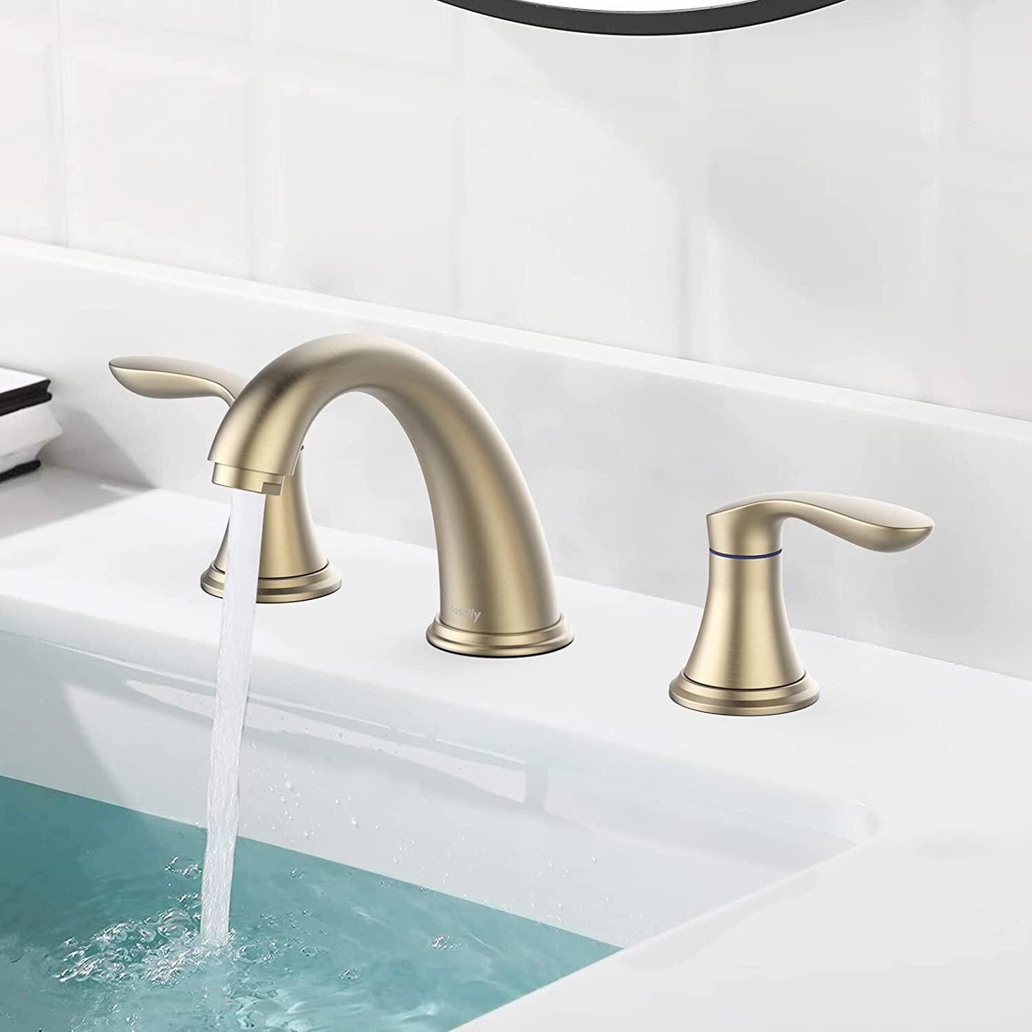 HOSSLLY Widespread Bathroom Faucet 8 Inch Lavatory Faucet With Pop Up ...