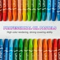 thumbnail image 3 of Uxcell 24 Colores Pasteles de Aceite, Suaves Crayones de Aceite Vibrantes y Cremosos Suministros de Arte para Pintura Artística Dibujo Mezcla Graffiti para Artistas Principiantes, 3 of 7
