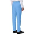 thumbnail image 3 of Lars Amadeus Men's Formal Flat Front Straight Fit Solid Prom Dress Pants, 3 of 6