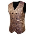 thumbnail image 2 of SDNall Men Color Matching Casual Double-Breasted Button Workwear Waistcoat, 2 of 4