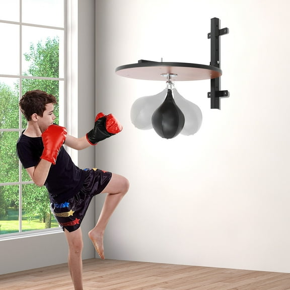 Speed Bag Platform Kit,  Heavy Duty Boxing Training Equipment with Punching Ball