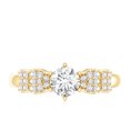 thumbnail image 4 of Rosec Jewels Certified Lab Diamond Promise Engagement Ring, 5 mm, EF-VS Quality - Ideal For Gift, 14K Yellow Gold, US 7.00, 4 of 8