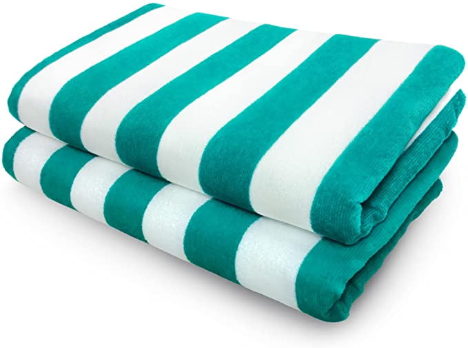 Striped Extra Large Microfibre Lightweight Beach Mat Towel Quick Dry Bath Towels 