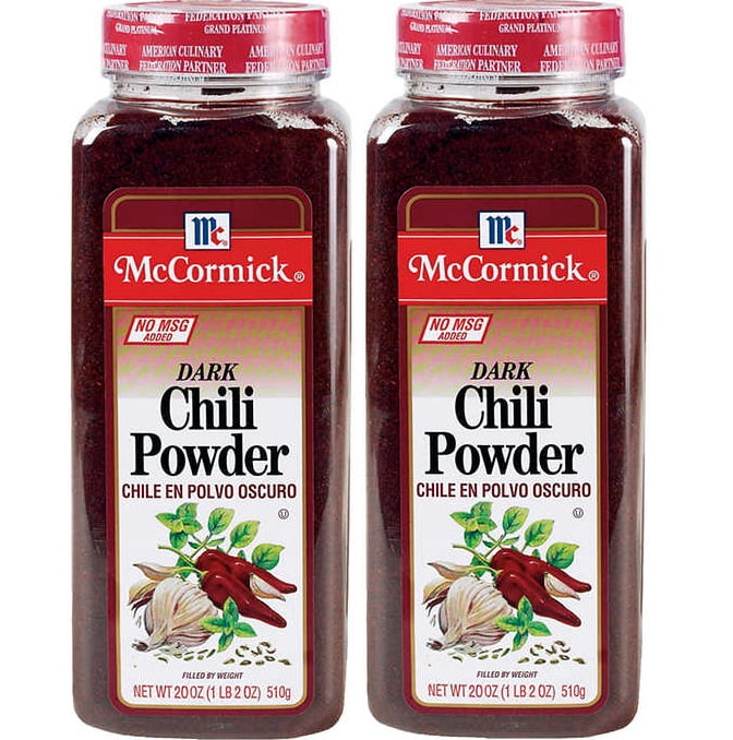 2 PACK McCormick Dark Chili Powder, 20 oz