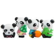 4PCS Practical Mini Panda Ornaments Mini Landscape Panda Decor Mini Panda Ornaments