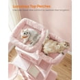 thumbnail image 4 of BestHome Multi-Level Cat Tree & Condo – Sturdy Climbing Tower with Sisal Scratching Posts & Interactive Toys, 81inch, Pink, 4 of 5