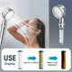 thumbnail image 4 of 360 Degrees Rotation Turbo Fan Shower Head High Pressure Water Saving Spray Adjustable Showerhead Filters Bathroom Accessories, 4 of 5